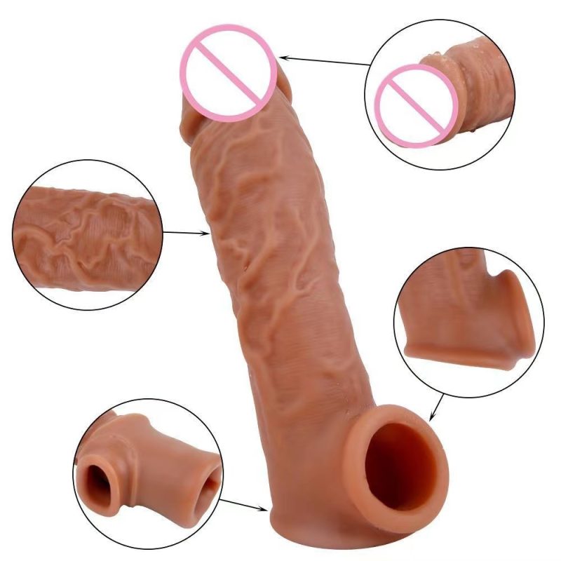 8-Inch Brown Reusable Penis